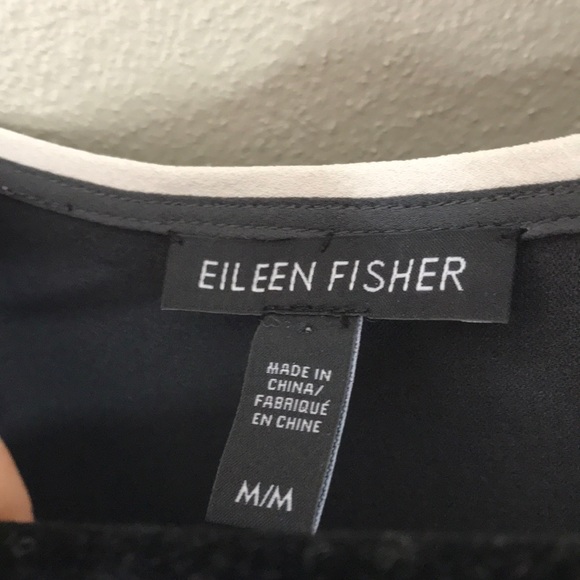 EILEEN FISHER Silk Georgette Crepe silk tank M - Picture 3 of 7